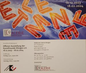 offene Ausstellung in der städtischen Galerie Ehingen